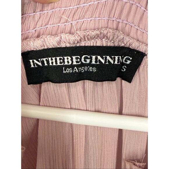 In the beginning Los Angeles pink chiffon tiered dress size Small - Picture 4 of 9